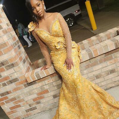 Plus size mermaid prom dresses | sequin beaded crystals evening gowns