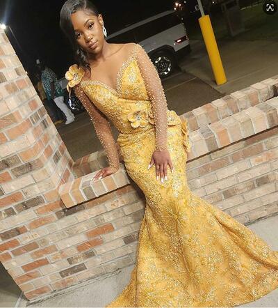 Plus Size Mermaid Prom Dresses | Sequin Beaded Crystals Evening Gowns