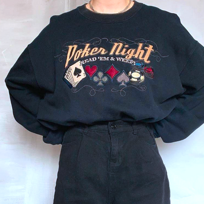 Poker night sweater