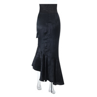 Irregular high waist fishtail skirt Gothic style sexy slim all-match long skirt - Thumbnail 2