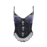 Temperament rose composite lace purple suspenders - Thumbnail 5