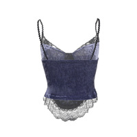 Temperament rose composite lace purple suspenders - Thumbnail 6