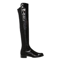 Women's patent leather high-top knight boots - Thumbnail 4