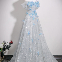 Shiny Sequins Long A-Line Prom Party Dress - Thumbnail 1