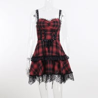 Sexy slim short skirt women's fashionable temperament tie waist dress - Thumbnail 3