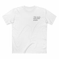 Free Shipping-I LIKE MUSIC MORE THAN PEOPLE TEE - Thumbnail 1