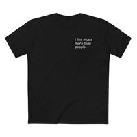 Free Shipping-I LIKE MUSIC MORE THAN PEOPLE TEE - Thumbnail 2
