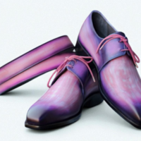 Crafted Leather Classic Men Pink Patina Leather Oxford Dress Shoes - Thumbnail 2