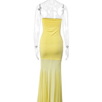 Sleeveless dress sexy internet celebrity mesh hip skirt - Thumbnail 4