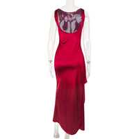 Women's backless round neck sleeveless high slit dress - Thumbnail 3