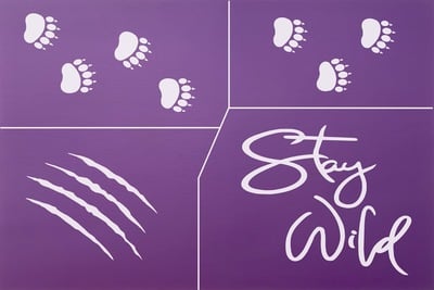 "Stay Wild" Silkscreen Stencil for Baseball Caps 