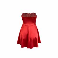 Sexy off-the-shoulder A-line dress with a tube top and sleeveless miniskirt - Thumbnail 5