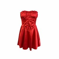 Sexy off-the-shoulder A-line dress with a tube top and sleeveless miniskirt - Thumbnail 7