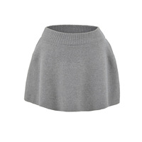 Street Fashion Casual Elastic Waist Knit Skirt - Thumbnail 2
