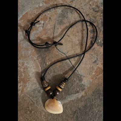 Seashell warrior necklace/choker 🐚💫 ready-made ⏳️🎨 unisex (adjustable) by nubian collection artwear 👑
