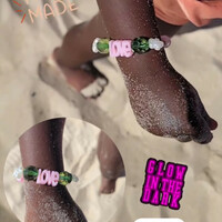 LOVE BRACELET 💕 GLOW IN THE DARK READY-MADE⏳️ BY Nubian Collection Artwear 👑 - Thumbnail 2