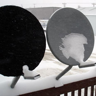 Universal satellite dish cover: snow protection, black or usa flag option- usa made