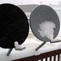 Universal Satellite Dish Cover: Snow Protection, BLACK OR USA Flag Option- usa made