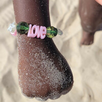 LOVE BRACELET 💕 GLOW IN THE DARK READY-MADE⏳️ BY Nubian Collection Artwear 👑 - Thumbnail 1