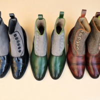 Crafted Leather Classic 3 Pair in Same Style but Different in Color Dress Shoes - Thumbnail 2