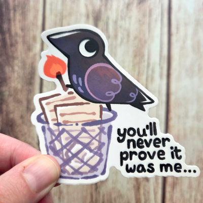 Crow 3" vinyl stickers