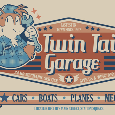 Twin tails mechanic t-shirt - Thumbnail 1