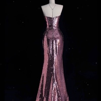 Glamorous Sequin Evening Gown - Halter Neck Design, Perfect for Formal Events, Purple Prom Dress, Long Prom Dress, Sparkly Prom Dresses - Thumbnail 2