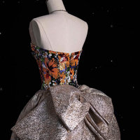 Elegant Off-Shoulder Glitter Evening Gown, Strapless Prom Dress, Sparkly A-Line Formal Dress, Luxury Party Gown, Dress for Special Occasions - Thumbnail 9