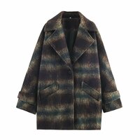 Plaid blend shorts coat - Thumbnail 2