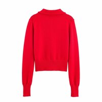 Fashionable and versatile doll collar knitted jacket - Thumbnail 1