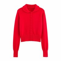 Fashionable and versatile doll collar knitted jacket - Thumbnail 2