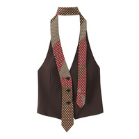 Fashionable Tie Halter Neck Vest Top - Thumbnail 2