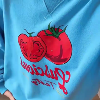 Luscious Tasty Tomato Printed Sweatshirt - Thumbnail 3