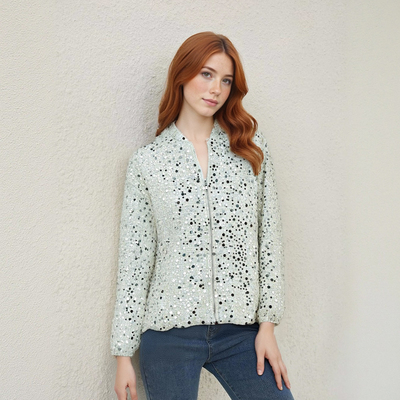Fashionable, simple and versatile sequined jacket