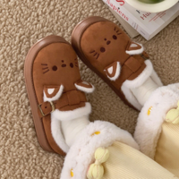 Adorable Kitty Fleece Shoes - Thumbnail 4