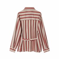 Fashionable back-strap striped shirt - Thumbnail 1