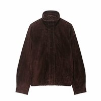 Fashionable, simple and versatile suede leather jacket - Thumbnail 1