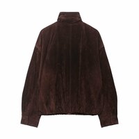 Fashionable, simple and versatile suede leather jacket - Thumbnail 2