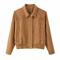 Fashionable and versatile suede short work jacket - Thumbnail 2