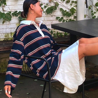 RETRO LONG SLEEVE POLO SHIRT - Thumbnail 3