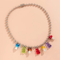 MUSHROOM & BEAR NECKLACE - Thumbnail 2