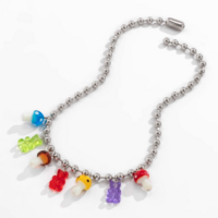 MUSHROOM & BEAR NECKLACE - Thumbnail 3