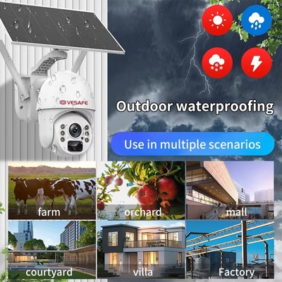 Solar PTZ HD camera WIFI 4G perimeter security remote monitor