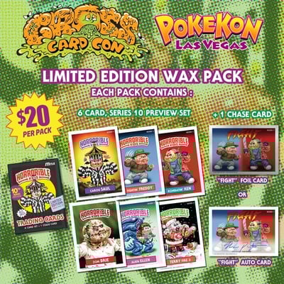** 4 pack limit** horrorible kids series 10 preview limited edition wax pack