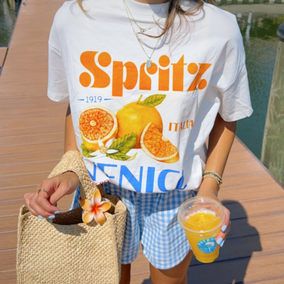 Vintage sprit orange printed tee