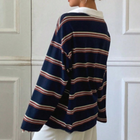 Vintage Stripe Long Sleeved Polo Shirt - Thumbnail 3