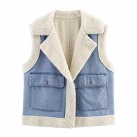 Fashionable simple and versatile casual vest jacket with pockets - Thumbnail 2