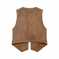 Beaded embroidered suede-effect vest - Thumbnail 1