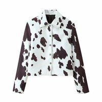 Fashionable printed loose casual woolen jacket - Thumbnail 1
