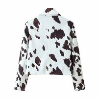 Fashionable printed loose casual woolen jacket - Thumbnail 2